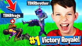 MY 12 YEAR OLD BROTHER CARRIED ME TO A WIN?! Fortnite: Battle Royale