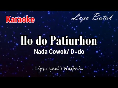 Karaoke : Hodo patiurhon (Nada cowok)