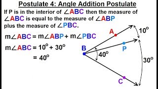 Geometry - Ch. 2: Reasoning and Proofs (25 of 46) Postulate 4: Angle Addition