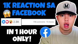 PAANO DUMAMI LIKES SA FACEBOOK • 1k Reaction in 1 Hour only (Tagalog Tutorial)