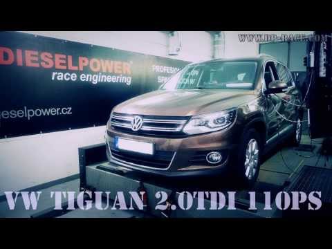 NEW VW Tiguan 2.0TDI 4Motion 110PS to 160PS @ 362Nm - DIESELPOWER dyno tuning: www.dp-race.com