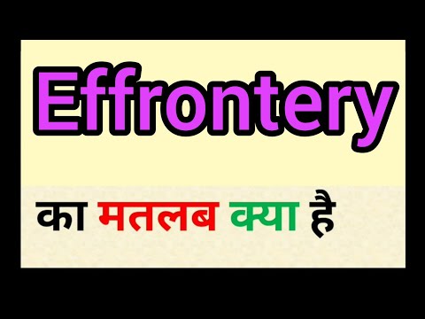Effrontery meaning in hindi || effrontery ka matlab kya hota hai || word meaning english to hindi