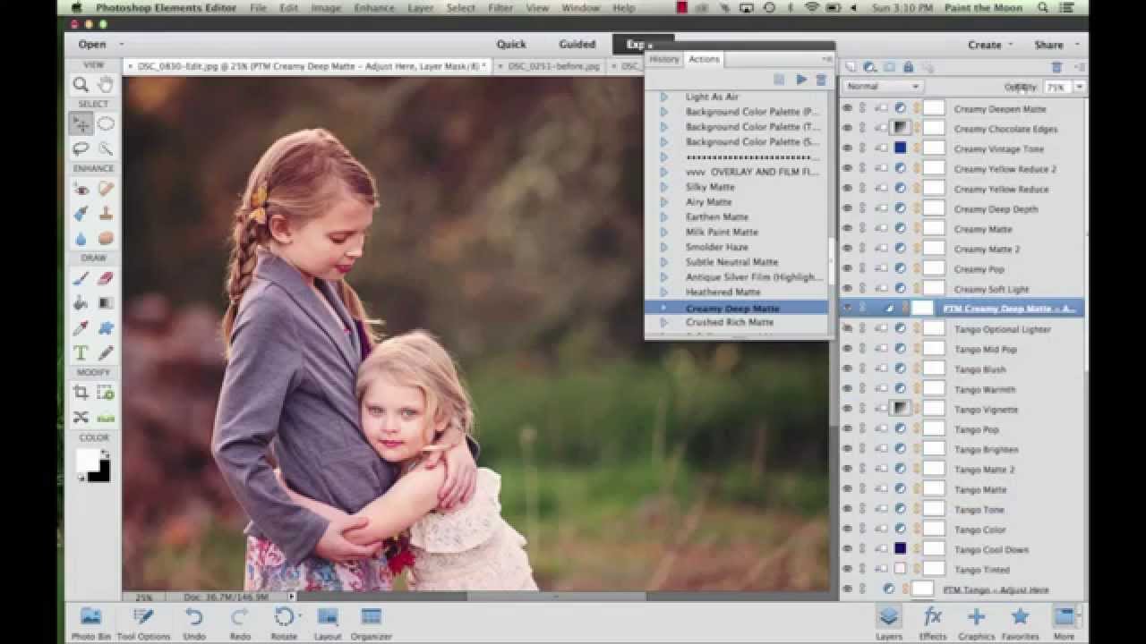 Clean, vibrant edit with creative color toning | Grace Collection Photoshop Actions