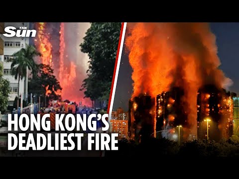 Hong Kong tower blocks inferno kills dozens & leaves nearly 300 missing as trapped beg for help