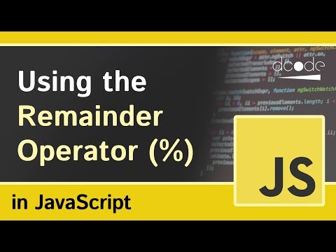 The Remainder Operator in JavaScript | Modulo %