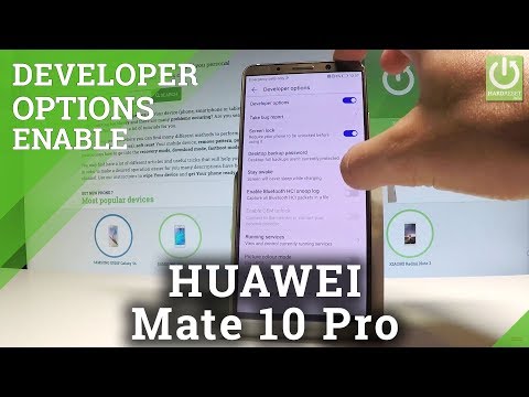Developer Options in HUAWEI Mate 10 Pro - Allow USB Debugging