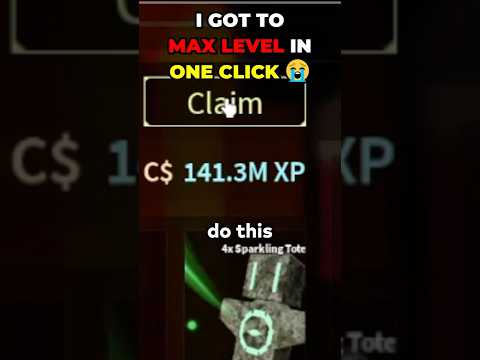 I got MAX LEVEL in ONE CLICK 💀💀 #fisch #roblox #robloxshorts #gaming