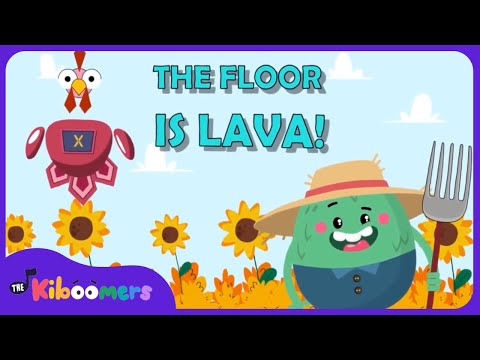 Thanksgiving Floor is Lava - The Kiboomers Preschool Songs - Brain Break Freeze Dance