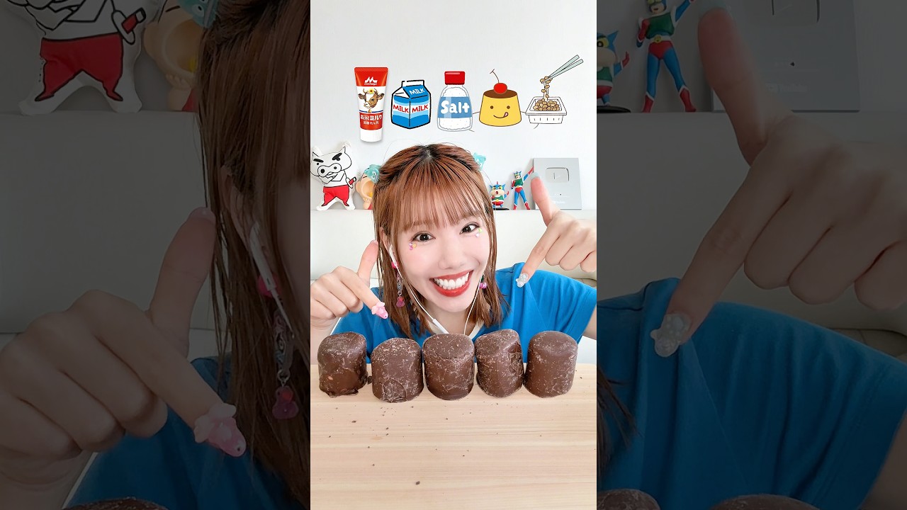 量り売りのでっかいチョコマシュマロ食べ比べ🍫　#mukbang #モッパン #咀嚼音asmr #asmr #チョコマシュマロ