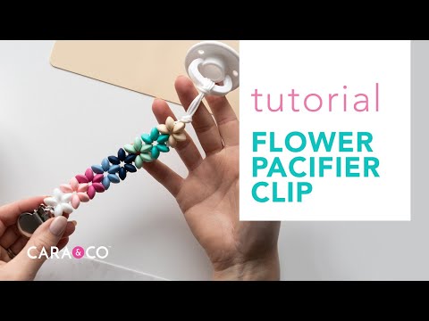 Tutorial - Flower Design Pacifier Clip