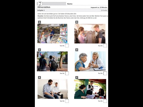 ÖSD A1 Modellsatz Nr. 10  -  HÖREN  (AUFGABE 1/2/3)
