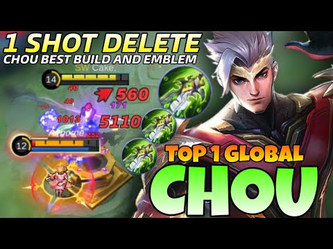 100% Broken! Chou Critical Damage (One Shot Delete)! Chou Best Build 2022 | Top 1 Global Chou | Mlbb