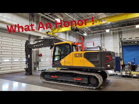 Driving The First Volvo Excavator Off The USA Assembly Line!