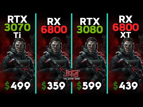 RTX 3070 Ti vs RX 6800 vs RTX 3080 vs RX 6800 XT | Ryzen 5 7600 | Tested in 15 games