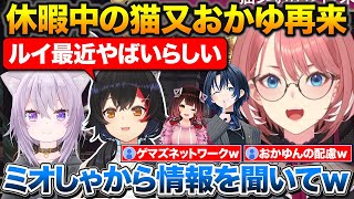 ルイが最近やばいと聞いて癒しを届けに来たおかゆん+青くんの卒業について話すルイ姉【ホロライブ/鷹嶺ルイ/猫又おかゆ/大神ミオ/火威青/ロボ子さん】