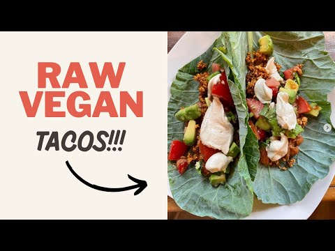 RAW VEGAN TACOS RECIPE!!!!!!! Fast & Easy