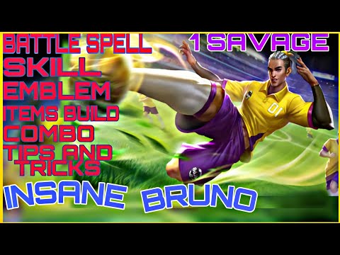 Insane Damage Bruno Gameplay With Best Build Including 1 SAVAGE| Mobile Legends