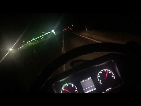 Night Drive SCANIA on National Roads *rock radio playing