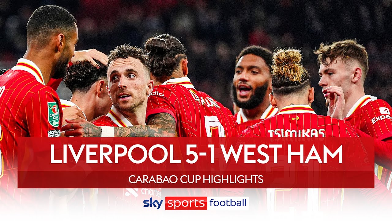 Reds Slot FIVE past Hammers 🔴 | Liverpool 5-1 West Ham | Carabao Cup Highlights