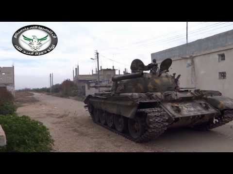 استهداف اللواء 15 في ريف درعا بقذيفة دبابة من قبل لواء حمزة أسد الله