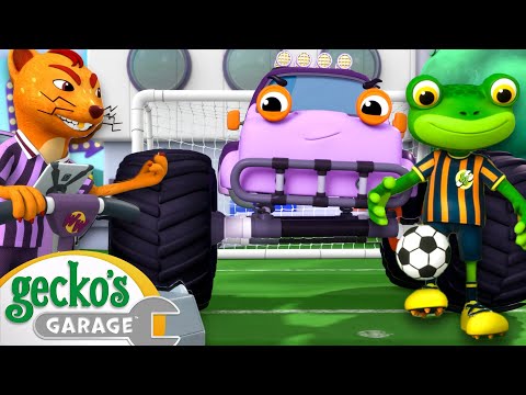 Gecko Vs Weasel Football Mix Up | Monster Truck| Animal for Kids | Truck Cartoon | Gecko's Garage