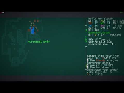 Trying different UI Caves of Qud Daily Run #11