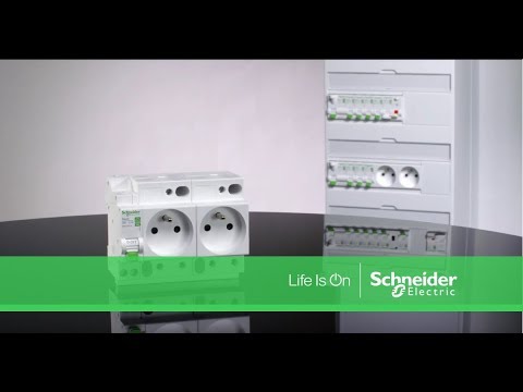 R9ECS616 - Resi9 XE - combiné disj+2 pris courant - 1P+N - 16A - courbe C - embrochable - Professionnels | Schneider Electric France