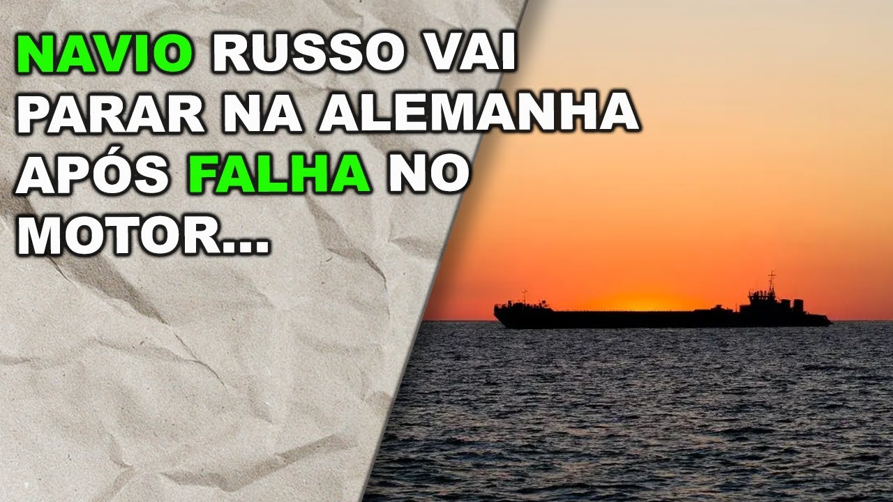 Navio russo sofre falha no motor, fica a deriva e vai parar no Mar Báltico na Alemanha..