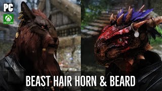 Skyrim Mods: Beast Hair Horn and Beard - Hair Replacer for Skyrim Khajiit and Argonian | PC & XBOX