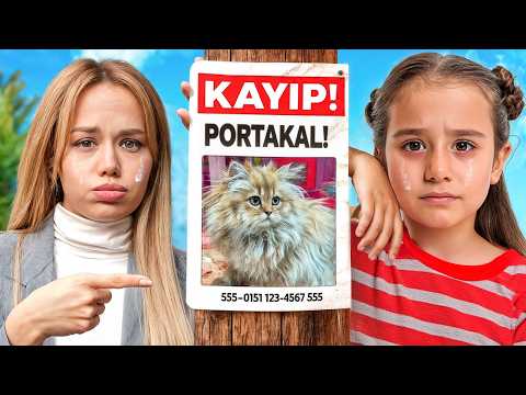 KEDİMİZ PORTAKAL KAYBOLDU ! / BULANA 100.000 TL PARA ÖDÜLÜ !? | Gamze Karta Öykü Karta