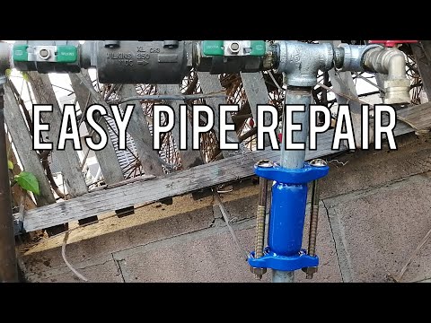 Repairing Galvanized Irrigation Pipe with a Compression Coupling