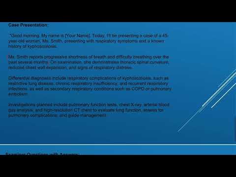 MRCP PACES RESPIRATORY STATION KYPHOSCOLIOSIS