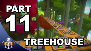 The Witness Walkthrough #11 -  Treehouse and Bridges Puzzle Solutions (Activating Treehouse Laser)