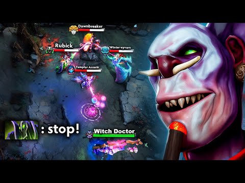 How to Broken Witch Doctor in 7.39e🔥🔥🔥36Kills Machine Gun | Dota 2