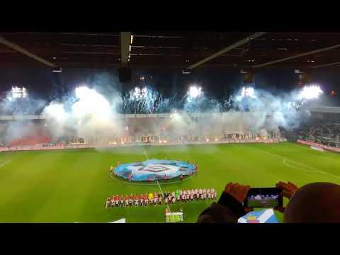 Fajerwerki na derbach Krakowa 13.12.2017