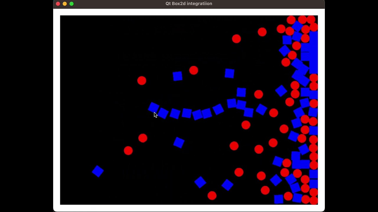 Qt/C++ Box2D integration example