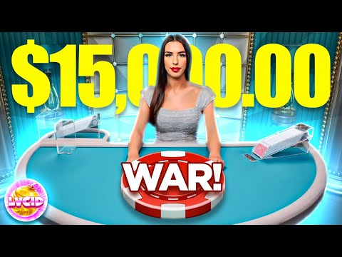 GOING TO WAR WITH $15,000 ON PRIVATE BLACKJACK!