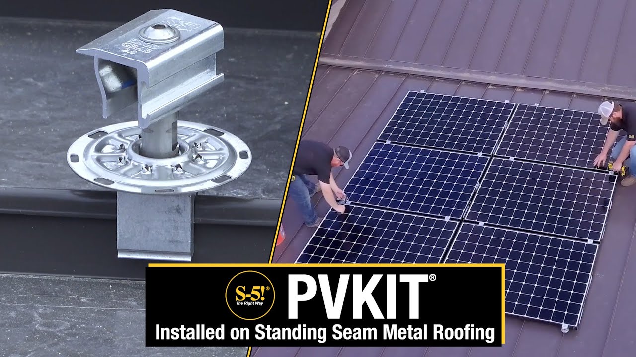Effortless Solar Mounting on Standing Seam Metal Roofing with PVKIT