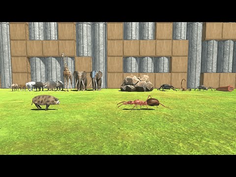 MODERN MAMMALS vs GIANT INVERTEBRATES Tournament - Animal Revolt Battle Simulator
