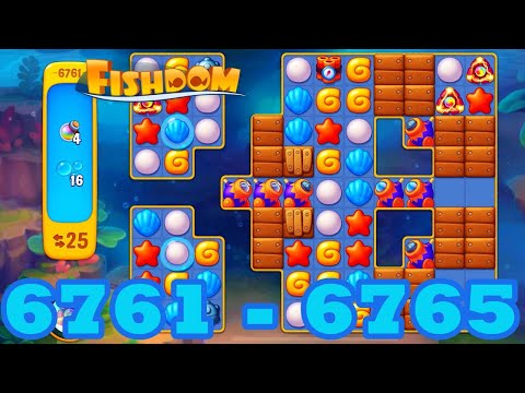 Fishdom Level 6761 - 6765 HD Walkthrough | 3 match puzzle | gameplay | android | 6762 | 6763 | 6764