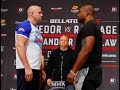 Fedor Emelianenko vs. Rampage Jackson Bellator Weigh-In Staredown - MMA Fighting