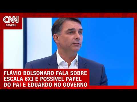 Flávio Bolsonaro fala sobre escala 6×1 e possível papel de Jair e Eduardo em governo | CNN AGORA