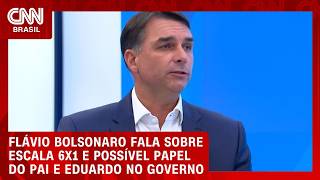 Vídeo: Flávio Bolsonaro fala sobre escala 6x1 e possível papel de Jair e Eduardo em governo | CNN AGORA