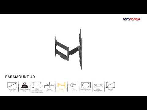 Миниатюра изображения товара Кронштейн для телевизора ARM Media Paramount-40 (черный)