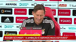 Primeira conferência de imprensa do novo treinador do Benfica Roger Schmidt