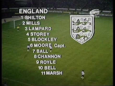 1972/73 - England v Yugoslavia (Friendly International - 11.10.72)