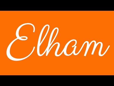 Learn how to Write the Name Elham Signature Style in Cursive Writing