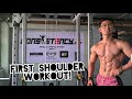 FIRST HOME GYM SHOULDER WORKOUT | MAY TARPAULINE NA RIN!