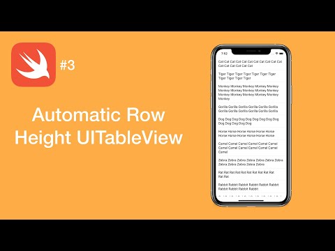 Automatic Row Height UITableView - Swift #3 - iOS Programming