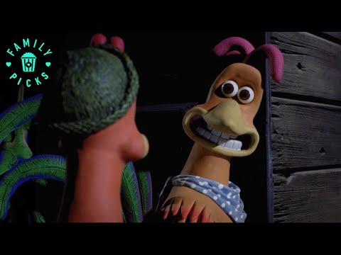 Rocky Crash Lands at the Farm | Chicken Run